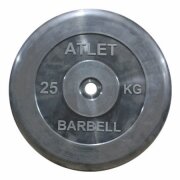 Диск обрезиненный чёрного цвета 31 мм Atlet MB-AtletB31-25