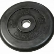 Диск Barrbell обрезиненный литой для гантелей и штанг MB-PltB31-20